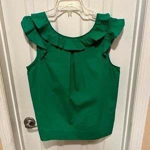 J Crew ruffled sleeveless top